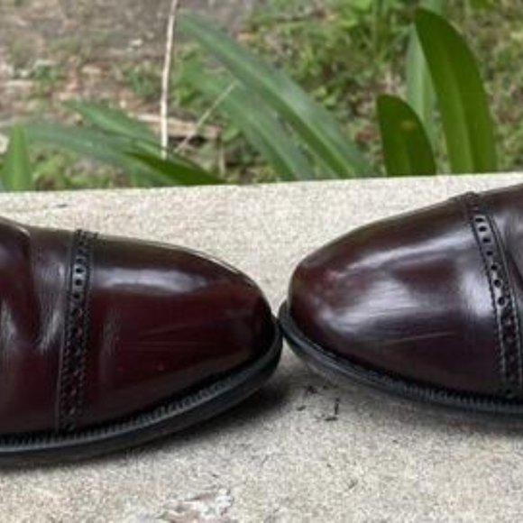 Florsheim Lexington Cap Toe men shoes Burgundy leather lace up 8 1/2 D 17067-05 main image 4